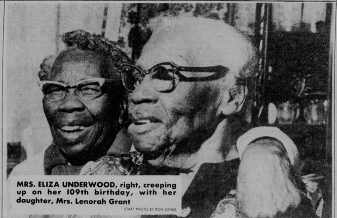 New Validation: Former Oldest Person Ever, Eliza Underwood (1867-1981) of the United States