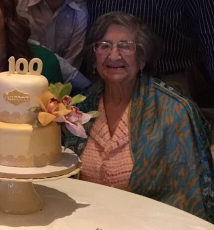 On her 100th birthday. (Source: Facebook/LourdesStephenTV)